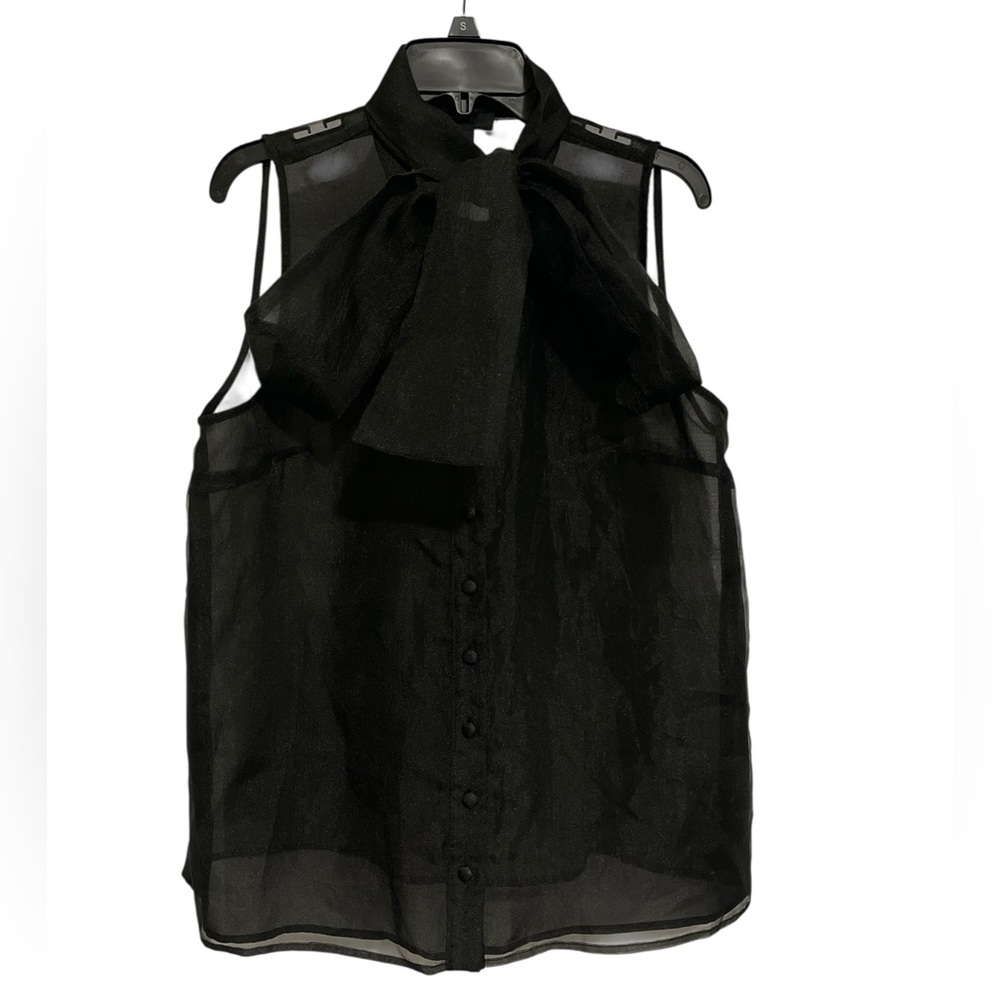 Maison Cinqcent Black Sheer Sleeveless Top